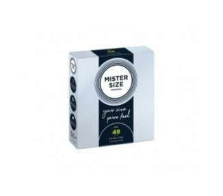 Mister Size Ultra-Sensitive Condoms for Men Extra Thin Extra Fine Extra Lube Made from 100% Natural Rubber Latex in Your Size XS - S Real Feel Pack of 3 49mm