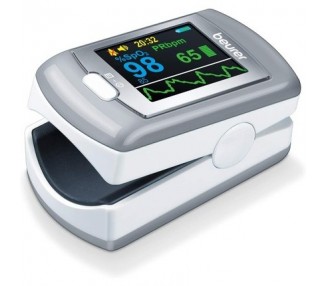 Beurer PO 80 Pulse Oximeter for Measuring Oxygen Saturation and Heart Rate with 24 Hour Continuous Recording and Alarm Function