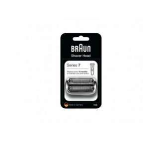 Braun Series 7 Electric Shaver Replacement Head Compatible with New Generation Series 7 Shavers 73S Silver