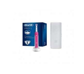 Oral B Pro 750 Electric Toothbrush Pink with Travel Case