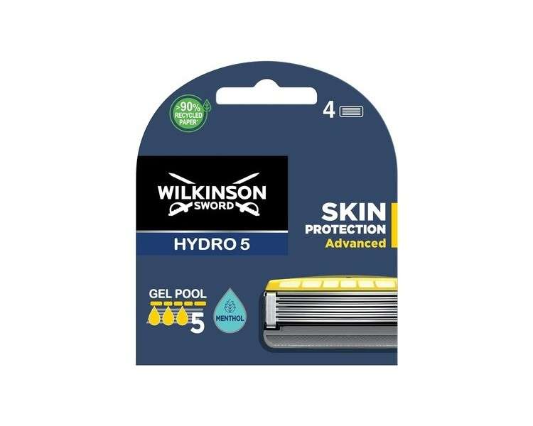 Wilkinson Sword Hydro 5 Skin Protection Advanced Razor Blades - 4 Count