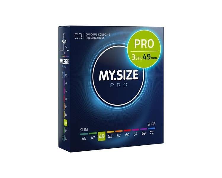 MY.SIZE PRO Condom Size 2 49mm 3 Pieces