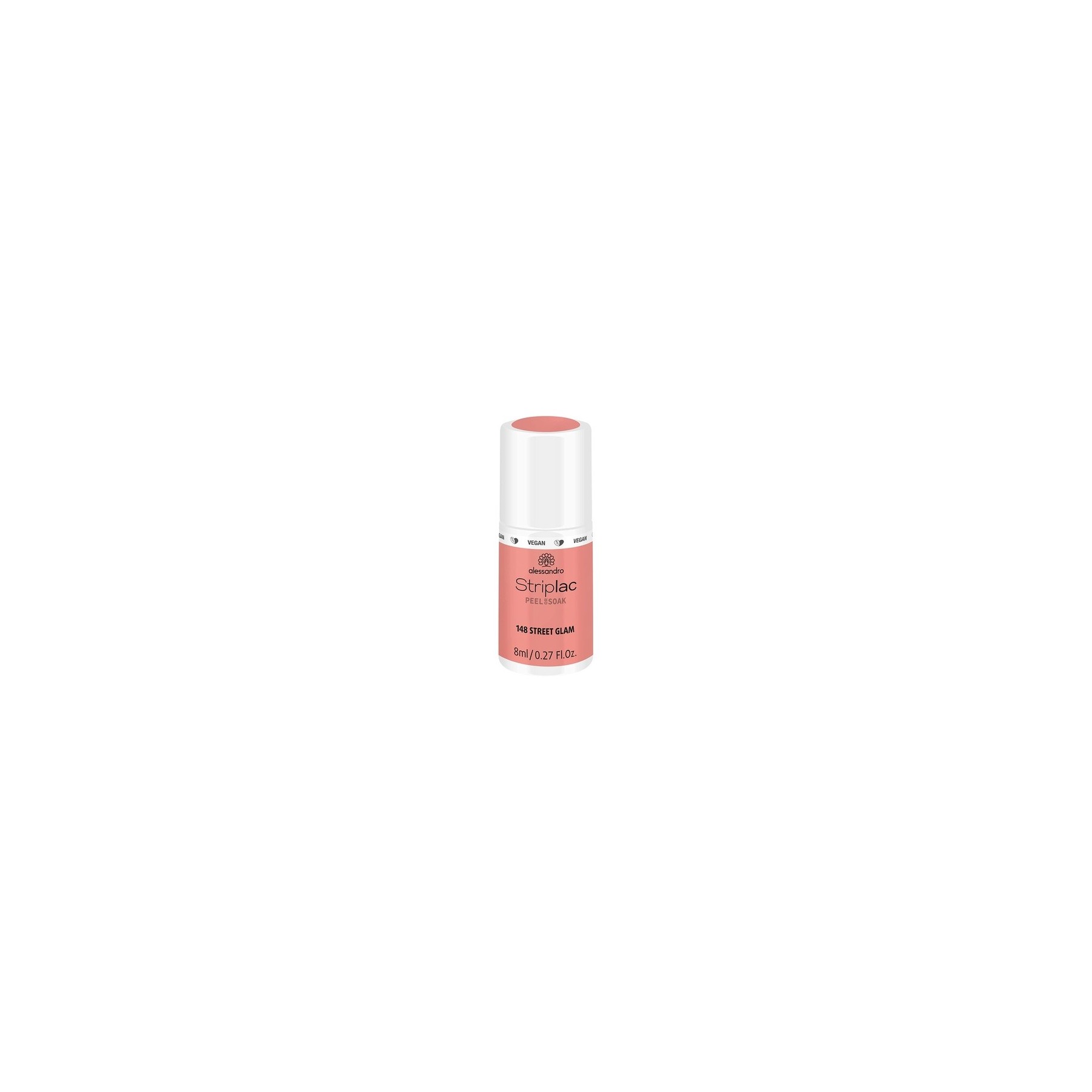 Alessandro Striplac Peel Or Soak Street Glam - Led Nail Polish In Rose - For