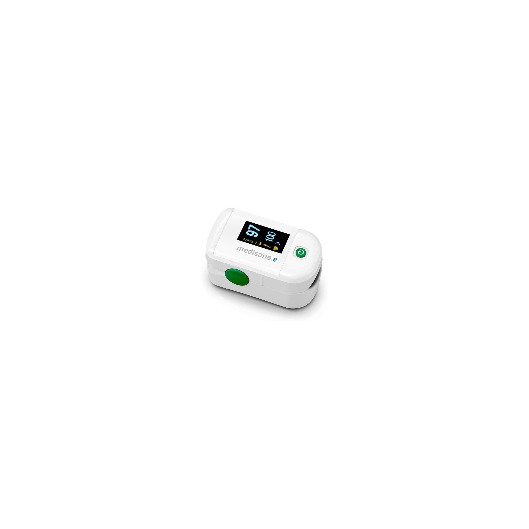 Medisana PM 100 Connect Pulse Oximeter with OLED Display and One-Touch Operation - White