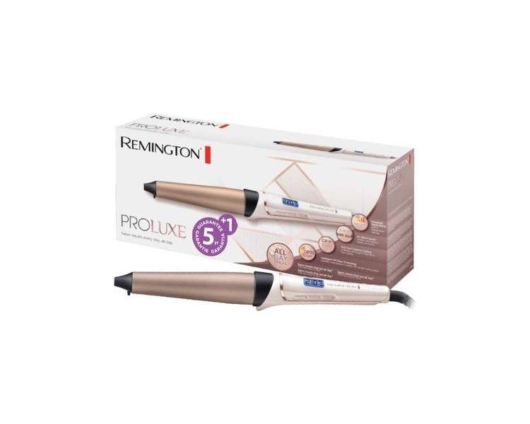 Remington PROluxe Digital Curling Wand for Large Curls and Natural Waves 25-38mm with OPTIheat Technology and Grip-Tech Ceramic Coating - LCD Display 120-210°C