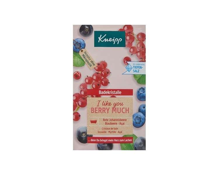 Kneipp I Like You Berry Much Bath Crystals Red Currant Blueberry Acai 60g