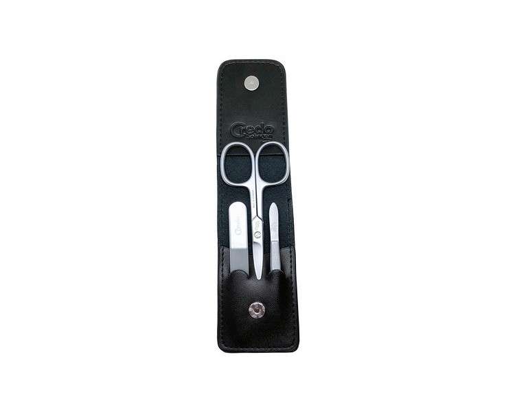 CREDO Solingen Diabetic Set with Diabetic Nail Scissors - 3 Pieces in Black