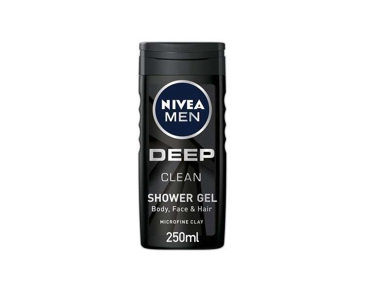 Nivea Men Shower Black Charcoal Shower Gel Deep Clean 250ml