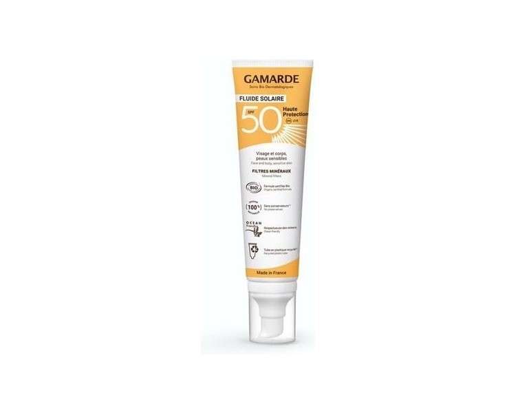 Gamarde Sun Care Fluid High Protection SPF50 Organic 100ml