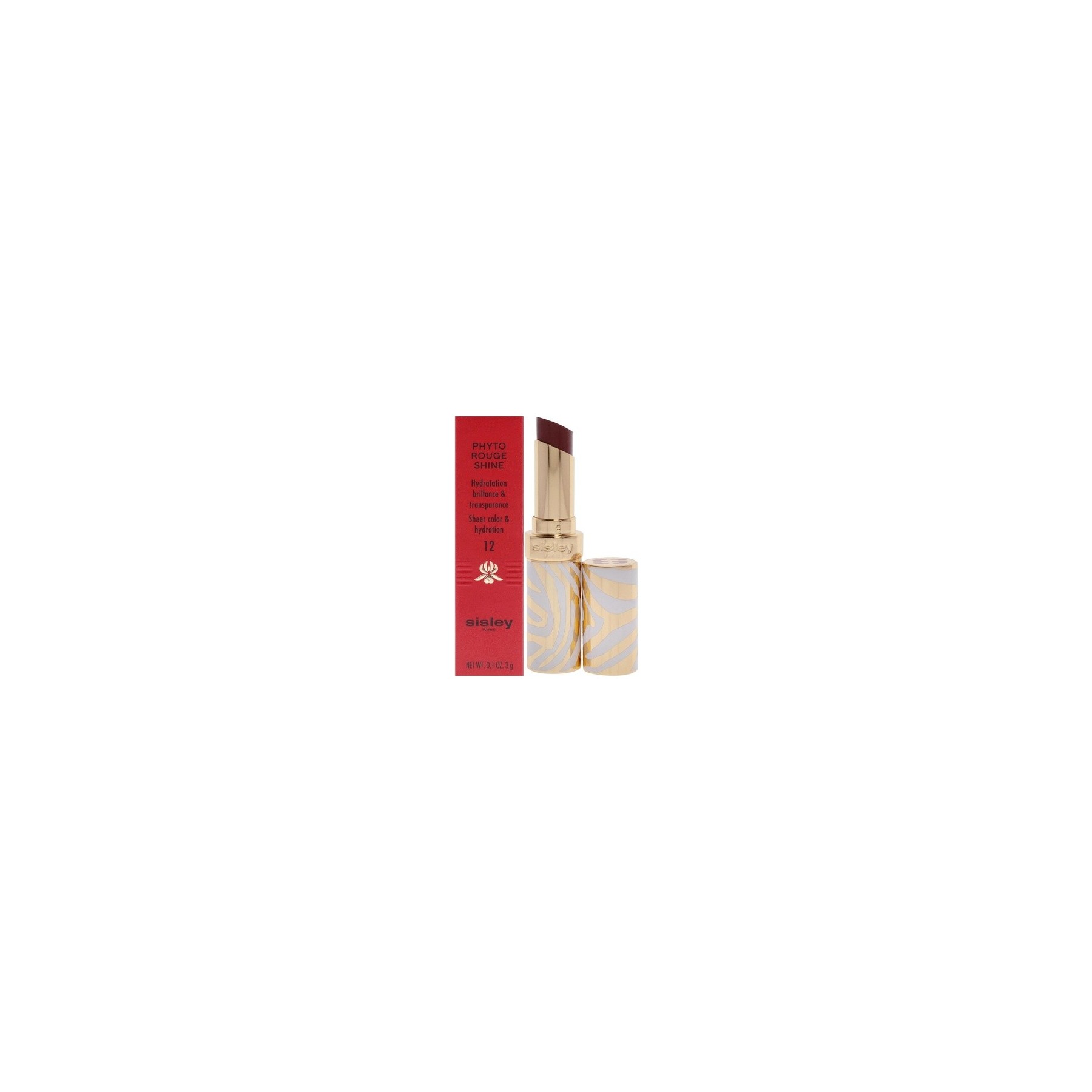 Sisley Phyto Rouge Shine Hydrating Glossy No. 12 Sheer Cocoa 3g Lipstick