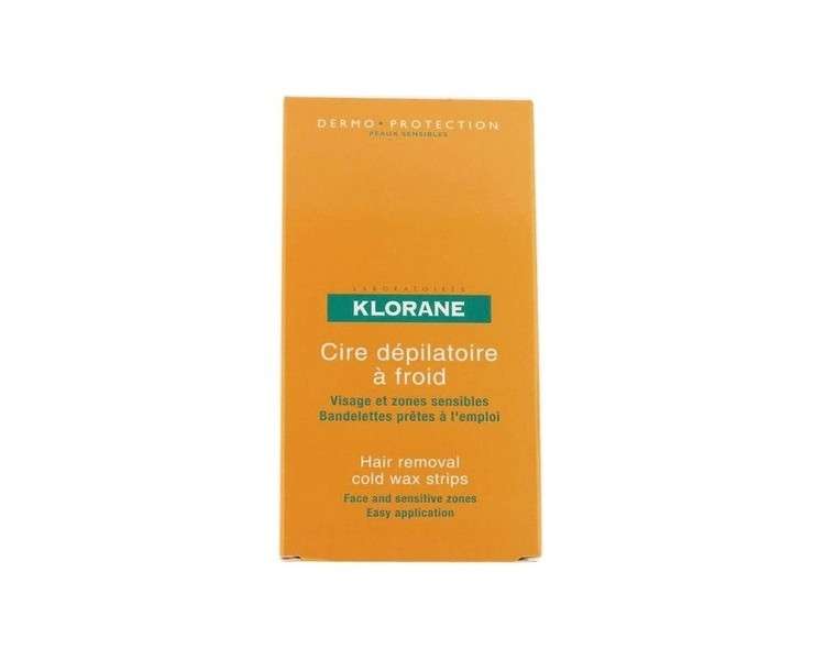 Klorane Hair Removal Cold Wax Strips Face And Sensitive Zones
