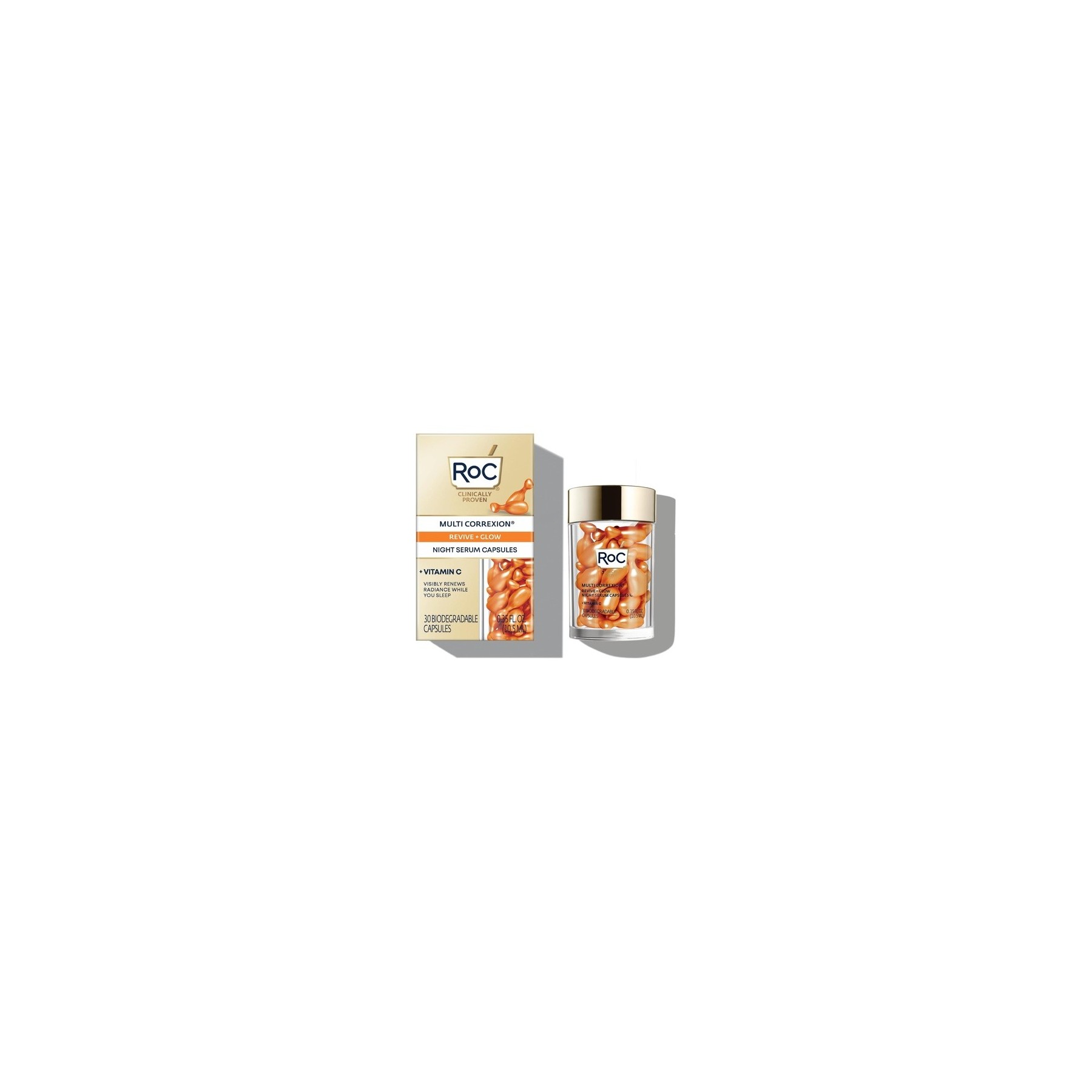 RoC Multi Correxion Revive + Glow Night Serum Capsules 30 Capsules