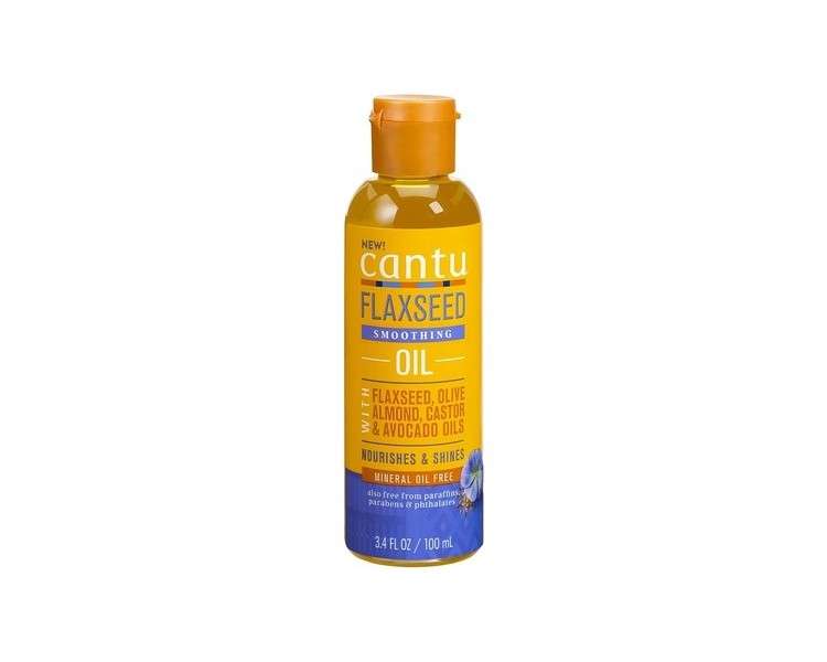 Cantu Flaxseed Smoothing Oil with Flaxseed, Olive, Almond, Castor & Avocado Oil 100ml