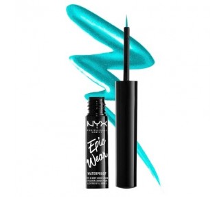 NYX Makeup Epic Wear Metallic Liquid Waterproof Eyeliner-Teal Metal-0.12 oz