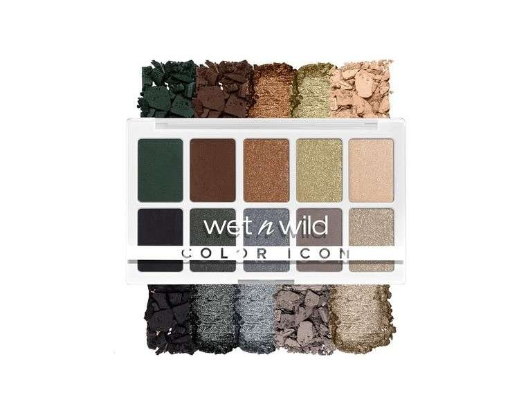 Wet n Wild Color Icon 10-Pan Eyeshadow Palette Lights Off - High Pigment Formula for Everyday Makeup