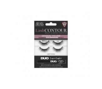 Ardell Lash Contour 372 Gradual Volume Dramatic Eye-Enhancing Effect with DUO Line It Lash It Adhesive Black