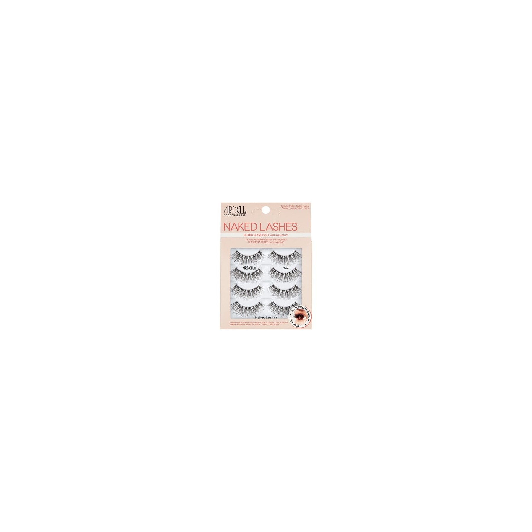 Ardell Naked Lashes Real Hair Eyelashes Style 422 - Pack of 4
