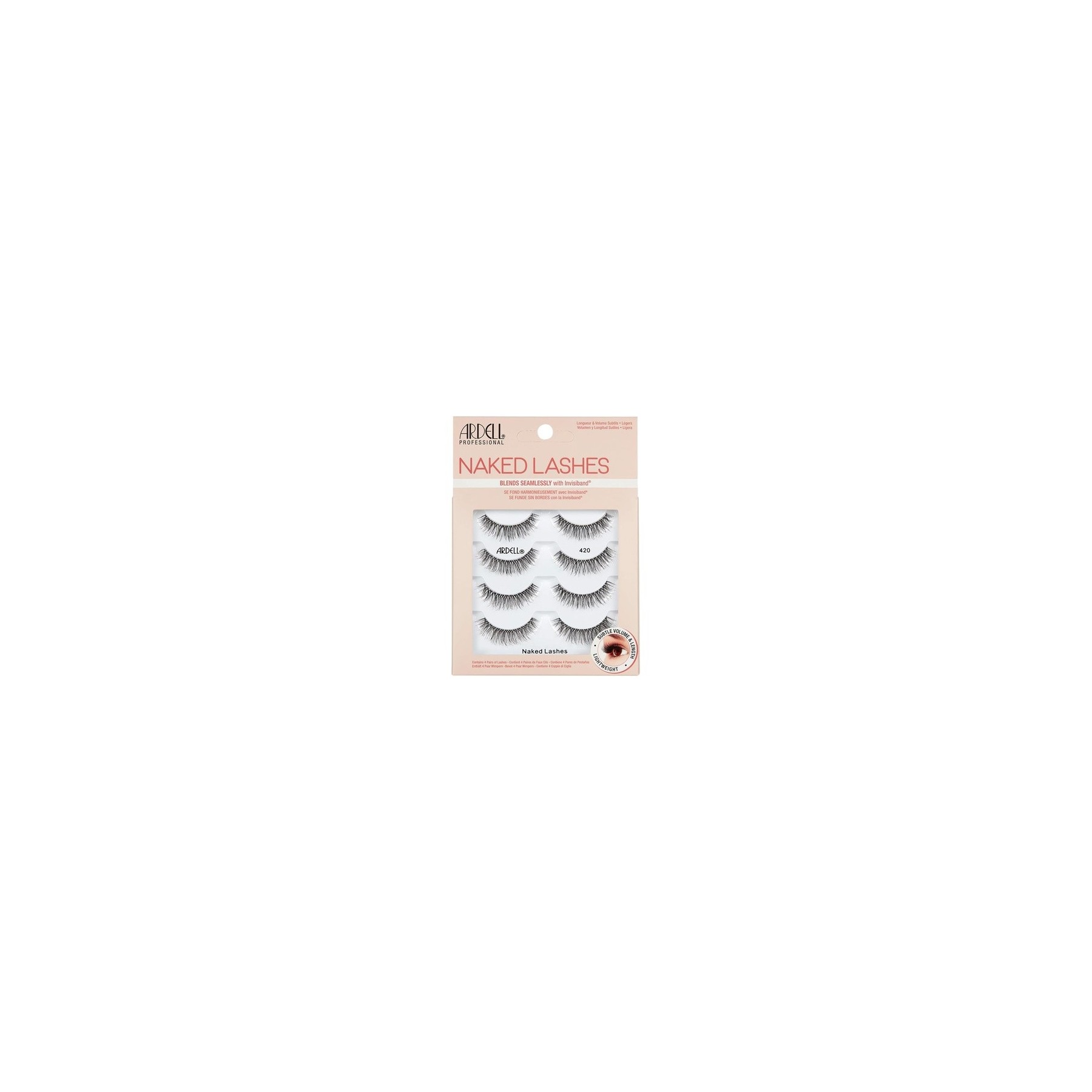 Ardell Naked Lashes False Eyelashes 4 Pairs Style 420 - Pack of 4
