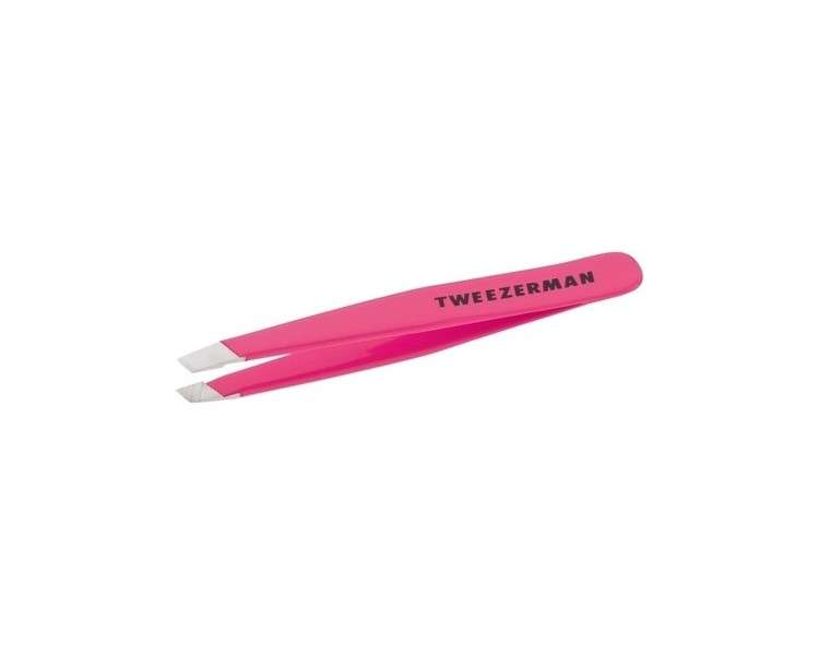 Tweezerman Mini Tweezer for Eyebrow Plucking Neon Pink
