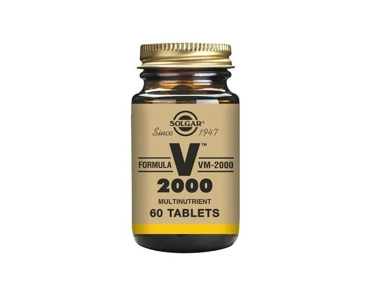 Solgar Formula VM-2000 Multivitamin Rich in Antioxidants 60 Tablets