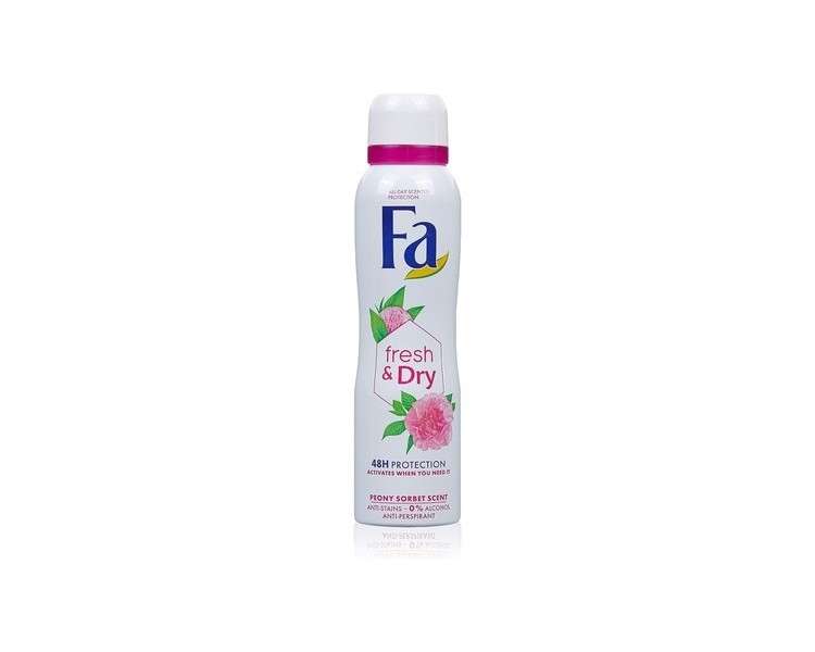 Fa Fresh & Dry Peony Sensor Bed Antiperspirant Spray 150ml