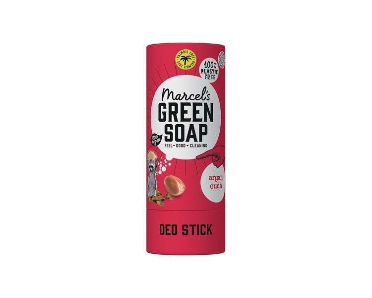 Marcel's Green Soap Deodorant Stick Argan & Oudh Antitransparant without Aluminum or Alcohol 40g