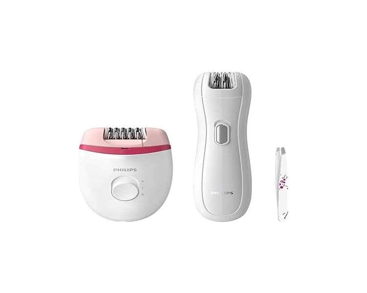 Philips BRP506/00 Body, Face and Jersey Epilator with Compact Satinelle Citrus Panels and Sensitive Areas Cortac Spedes