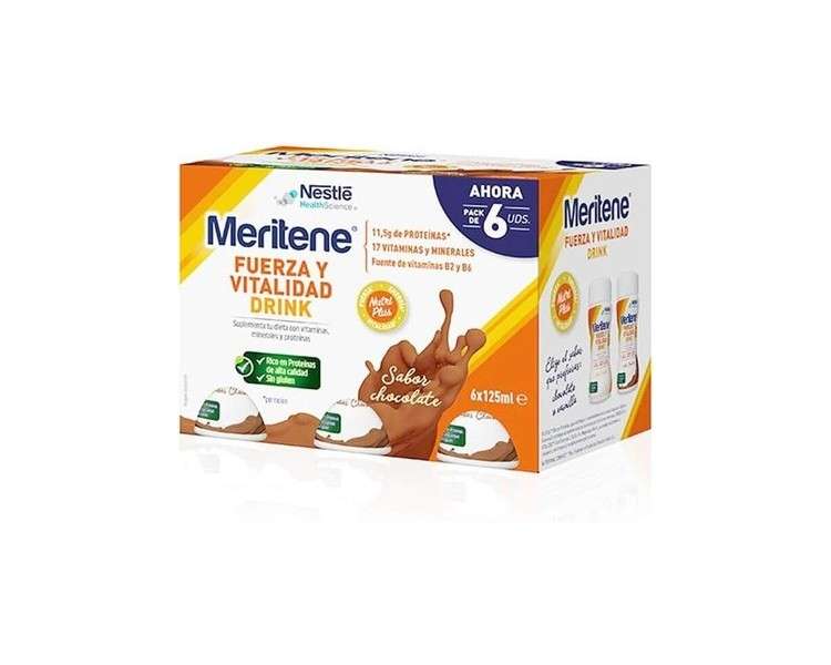 Meritene Drinking Chocolate 125ml - Pack of 6