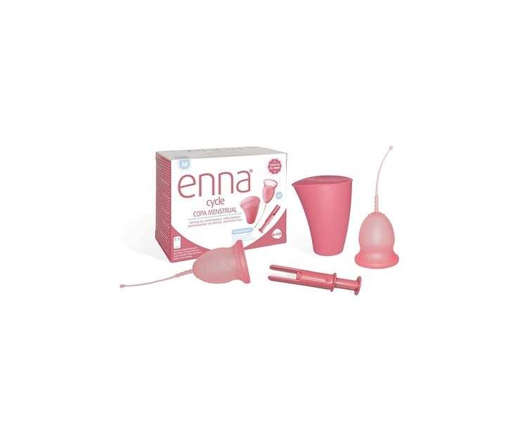 Enna Menstrual Cup T-M 2 Units + Sterilization Case + Applicator