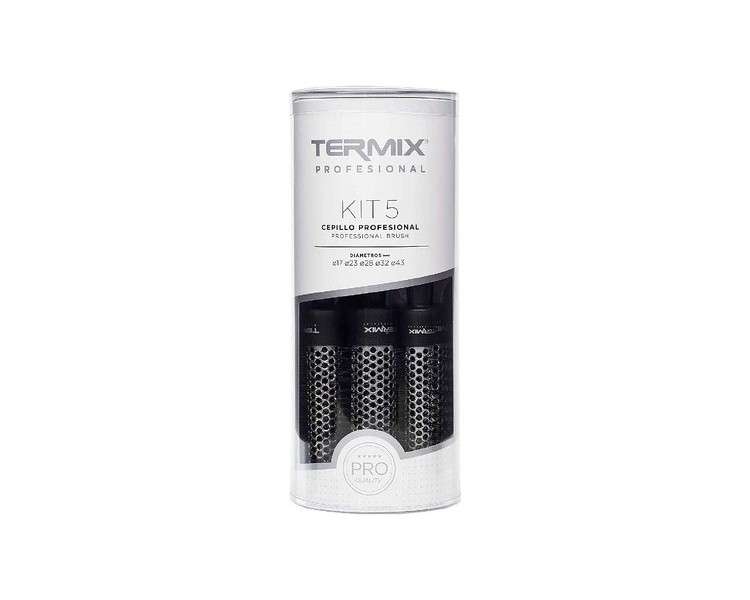 Pack Termix Professional Hairbrush Aluminum Thermal Hairbrush with Nylon Bristles - Pack of 5
