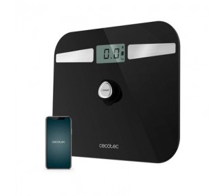 Cecotec Surface Precision EcoPower 10200 Smart Healthy Black Bathroom Scale with High Security Tempered Glass Surface and Precision Sensors