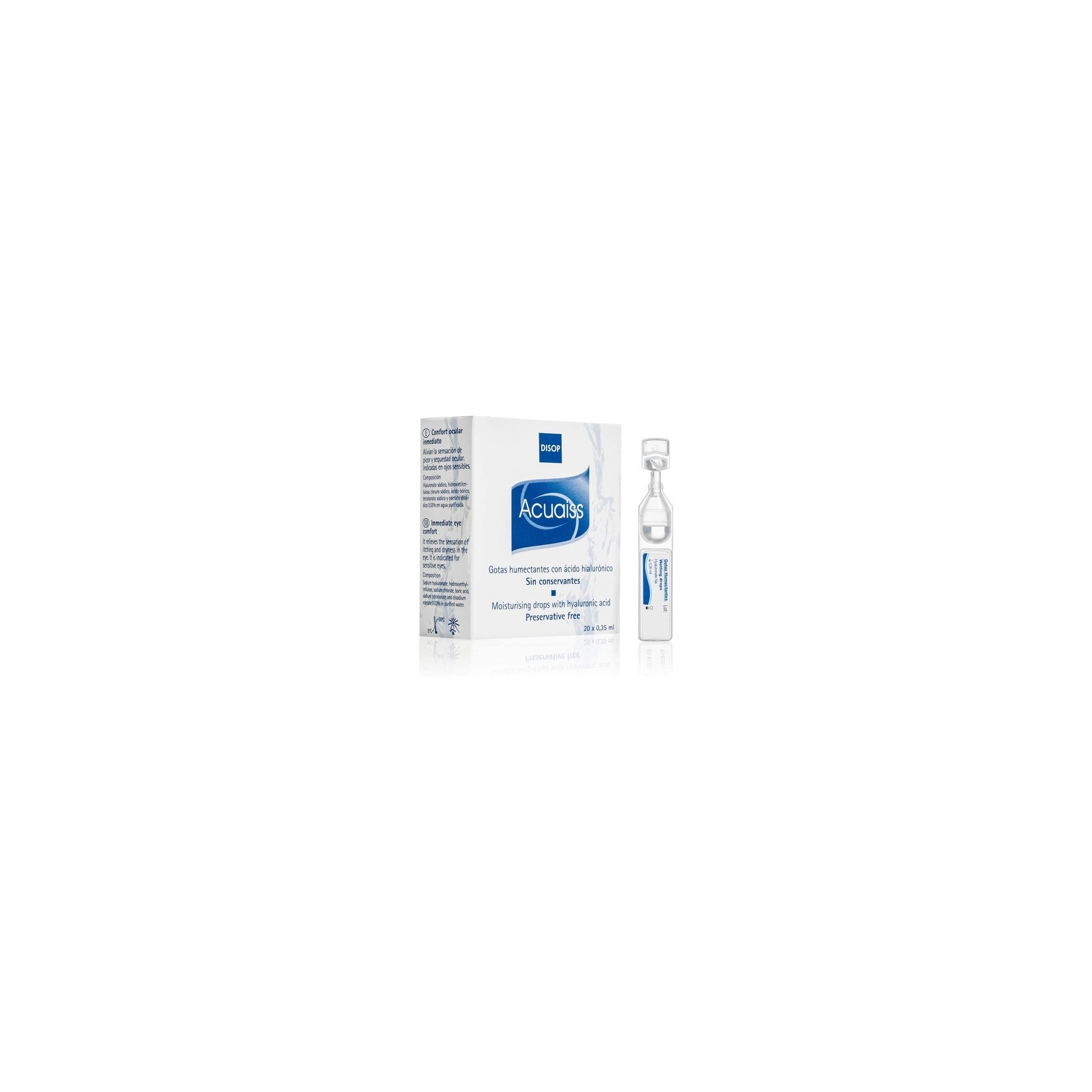 Acuaiss Eye Drops with Hyaluronic Acid Preservative-Free Moisturizing Drops for Dry Eyes