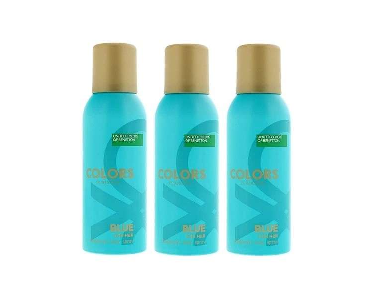 Benetton Colours De Benetton Blue Ladies Womens Deodorant Body Spray 150ml