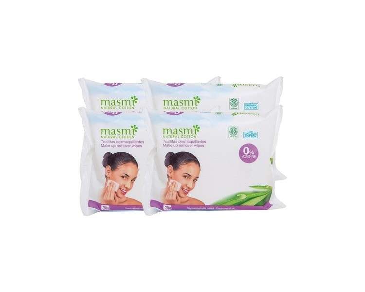 Masmi Natural Cotton Bio Make-Up Cleaning Wipes 20 Wipes