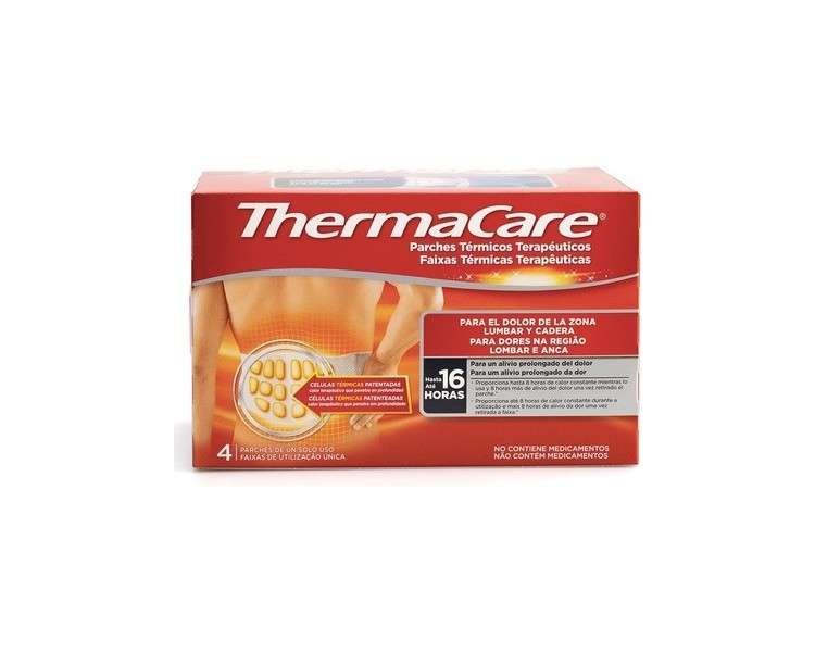 Thermacare Lumbar Heat Wraps - Pack of 4