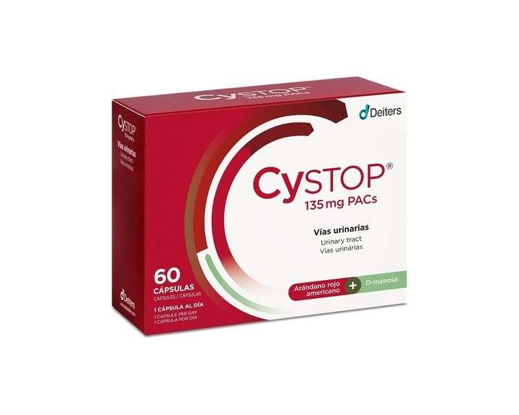 Deiters Cystop Red Blueberry Tablets for Cystitis with D-Mannose 60 Capsules