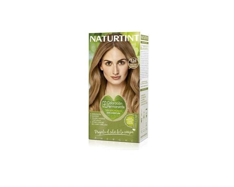 Naturtint Ammonia-Free Hair Color with High Percentage of Natural Ingredients 7.34 Light Hazelnut 170ml