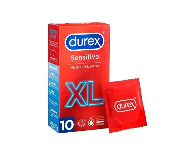 Durex Sensitive Soft Condoms for More Feel Size XL