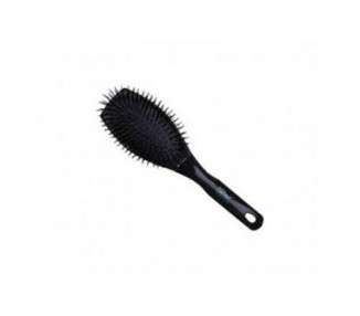 Eurostil Medium Black Plastic Brush for Volume and Teasing - 1 Unit
