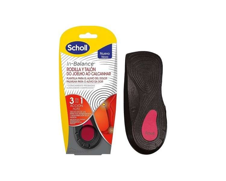 Scholl Balance Knee and Heel Pain Relief Insole 1 Pair Size 42 M White