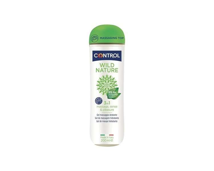 Control Wild Nature 3in1 Glide and Massage Gel with Applicator Attachment Paraben-Free and Non-Stick 200ml