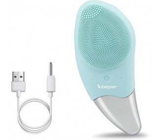 Beper P302VIS002 Face Cleansing Brush with Waterproof Silicone and Sonic Technology - Rechargeable via USB Cable for up to 90 Minutes of Use - Ideal for All Skin Types