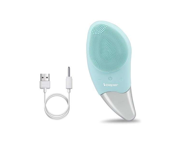 Beper P302VIS002 Face Cleansing Brush with Waterproof Silicone and Sonic Technology - Rechargeable via USB Cable for up to 90 Minutes of Use - Ideal for All Skin Types