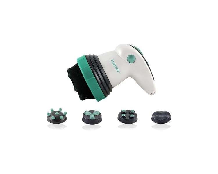 Beper Green/White/Black 40.500 Anti-Cellulite Massager Woman 4 in 1 Infrared Massage Triple Circular Action Toning and Firming Adjustable Power 25W