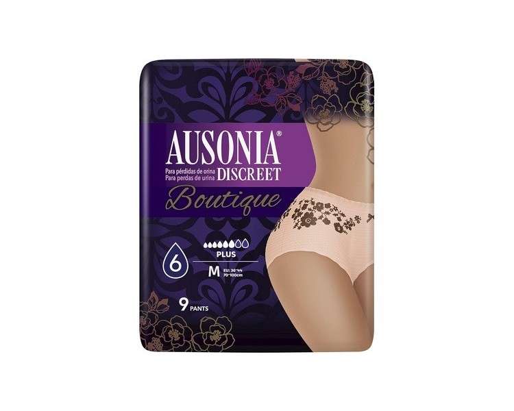 Ausonia Discreet Boutique Briefs Urine Loss Pants M Salmon - Pack of 9