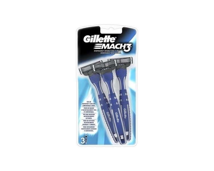 Gillette Mach3 Disposable Razor 3 Units