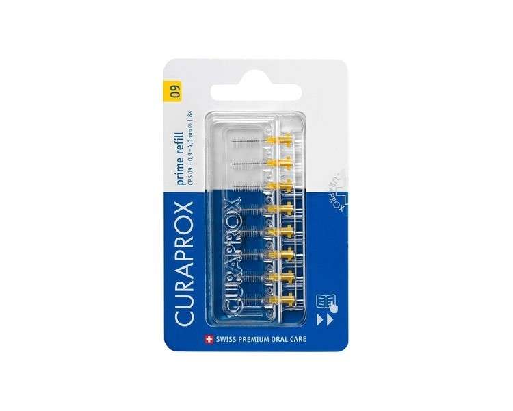 Curaprox CPS 09 Prime Refill Interdental Brushes Yellow 8 Count
