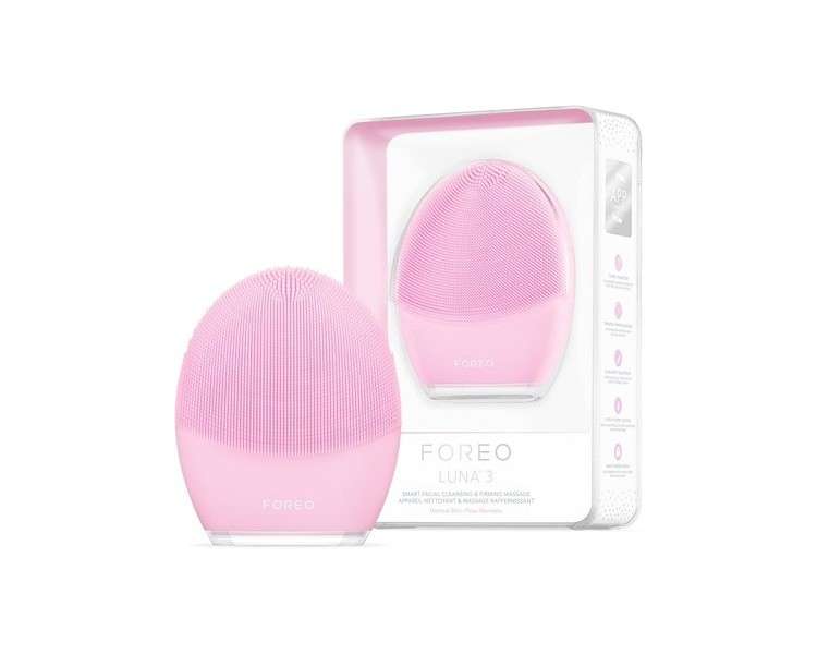 FOREO LUNA 3 Facial Cleansing Brush for Normal Skin Anti Aging Face Massager Enhances Absorption of Facial Skin Care Products Clean & Healthy Face Care Simple & Easy Waterproof