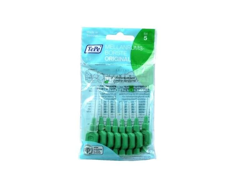 TEPE Interdental Brushes 0.8mm Green 8 Pieces