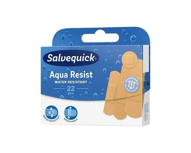 Salvequick Aqua Resist Waterproof Adhesive Plasters 22pcs
